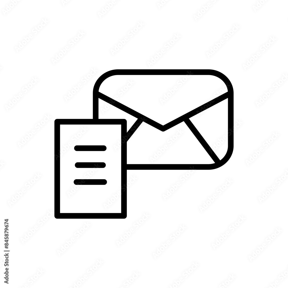 Poster mail message icon ideal for communication and email themes