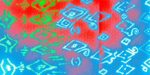 Aztec Stripe Print. Multicolor Texture Geo.