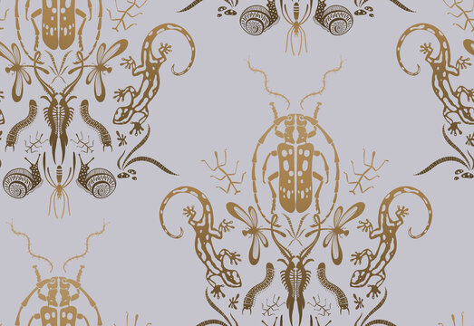 The Hidden Unexpected - White and GoLd - Digital Papers I Seamless Fabric Pattern | Scrapbook Paper | Paper Set | Printable Designer Background