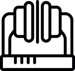 Electronic inductor coil, a passive electronic component that stores energy in a magnetic field when electric current is flowing through it