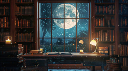 study room, beautiful view