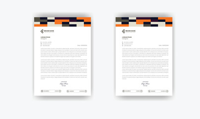 Clean corporate letterhead template design, Modern letterheads design template, Professional company letterheads template for business 