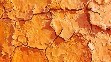 Naklejka premium Vibrant backdrop textured orange clay in a moist state