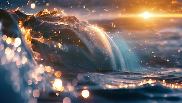 A wave breaking into two separate directions demonstrating the multiple paths one can take in crypto arbitrage.