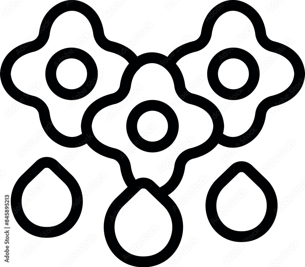 Poster three interlocking gears are rotating and dripping oil in a continuous mechanical process