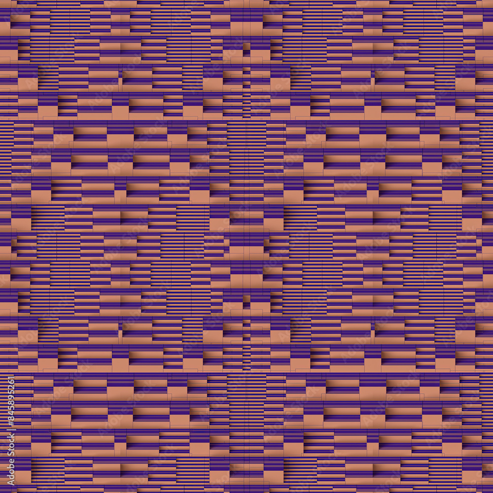 Aufkleber Abstract 3d rendering digital illustration of a symmetrical geometric pattern