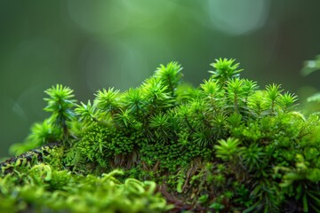 Close-Up of Lush Green Moss