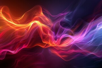 Colorful Abstract Light Wave Patterns