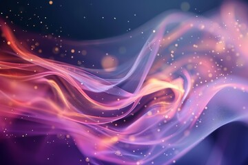 Obraz premium Vibrant Abstract Flowing Ribbons with Sparkles