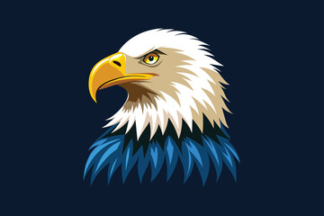 American eagle vector silhouette illustration