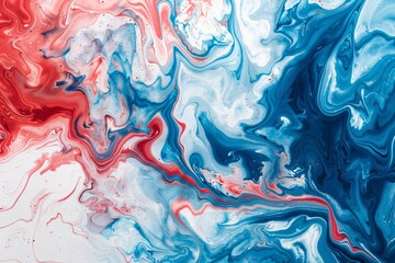 Obraz premium Abstract fluid red white and blue background 