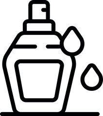 Line icon style illustration of a spray bottle for beauty products, cleaning products or medical products