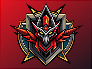 A close-up of an intricate game logo