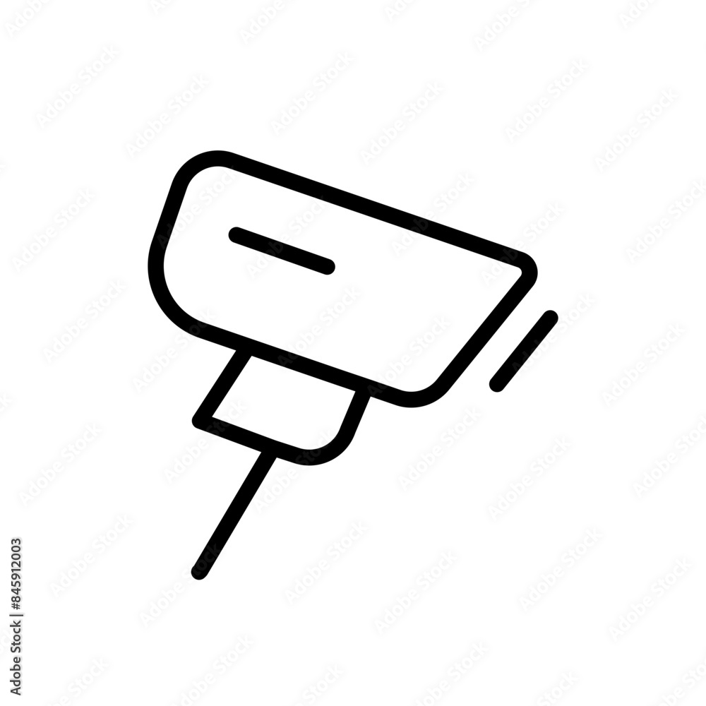 Poster surveillance camera icon ideal for security and monitoring designs
