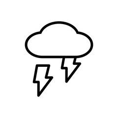Thunder Lightning Icon Ideal for Weather and Energy Themes