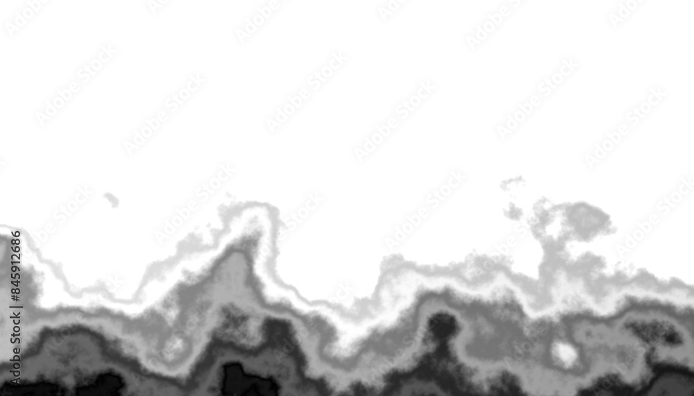 Fototapete black smoke steam isolated transparent background. fog and mist effect for text or space. overlay wi