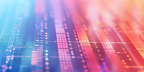 Fototapeta premium Exploring Genetic Ancestry Through Colorful DNA Sequence Visualization. Concept Genetic Ancestry, DNA Sequencing, Visualization, Colorful Patterns, Scientific Exploration