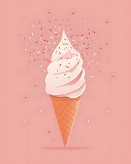 Ice cream cone illustrations for children
