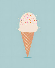 Ice cream cone illustrations for children