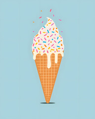 Ice cream cone illustrations for children