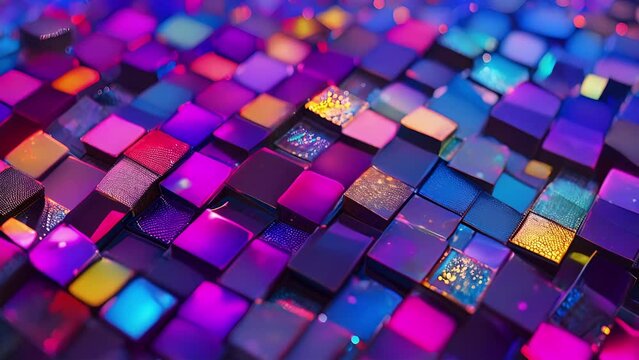 An evershifting mosaic of translucent squares capturing the fluidity and volatility of crypto liquidity.