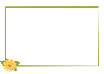 cornice con gerbere gialle -grafica vettoriale estate- primavera - tema spiaggia e mare-colore giallo, verde, arancione -ideale per sublimazione,scrapbooking, presentazione, slide,