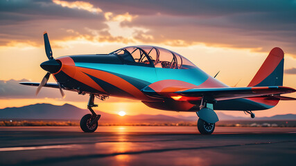 A experimental and innovative aircraft, with a bold and colorful design