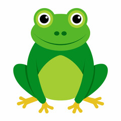 Charming Frog Vector Illustrations on White Background: Perfect for Design Projects