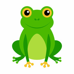 Charming Frog Vector Illustrations on White Background: Perfect for Design Projects