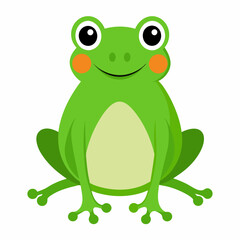 Charming Frog Vector Illustrations on White Background: Perfect for Design Projects