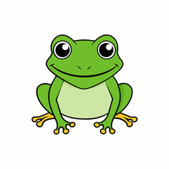 Charming Frog Vector Illustrations on White Background: Perfect for Design Projects