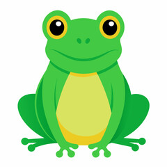 Charming Frog Vector Illustrations on White Background: Perfect for Design Projects