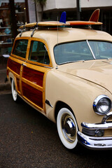 Obraz premium vintage car in the street