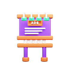 Marketing and Advertising 3d Illustration  Icon