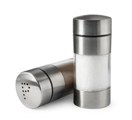 Salt and pepper shakers isolated on white