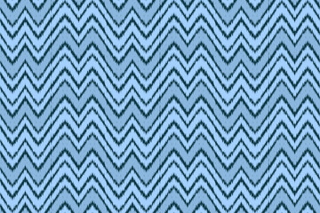 Blue with zig-zag lines  Ethnic Seamless Pattern Ikat geometric Indian style.Tribal ethnic texture. seamless striped pattern in Aztec style.Indian, Gypsy, and African rug. Bohemian.