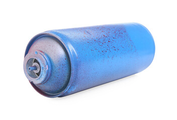 One can of bright spray paint isolated on white