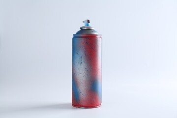 One spray paint can on white background