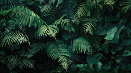 Fototapeta premium A detailed view of a cluster of green leaves