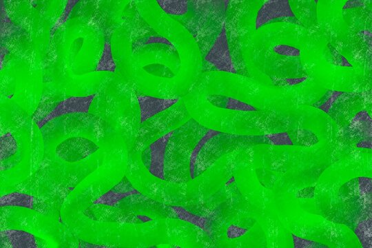 Abstract green swirls background illustration