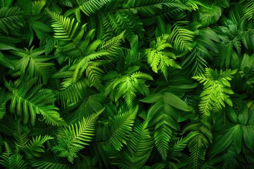 Obraz premium A detailed view of a cluster of green leaves with intricate details