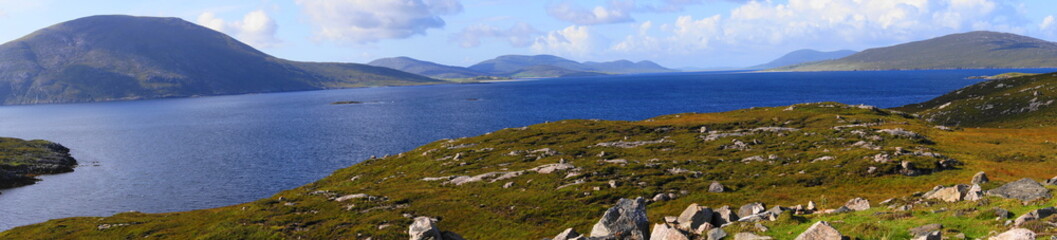 Loch Mhiabhaig which is a branch off West Loch Tarbert on the Isle of Harris in the Outer Hebrides,...