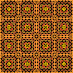 Pattern with crochet granny square wallpaper handmade decorative art design print 