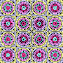 Pattern with crochet granny square wallpaper handmade decorative art design print 