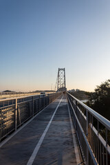 Fototapeta premium Florianopolis e a ponte Hercílio Luz de Florianópolis, Santa Catarina, Brasil 