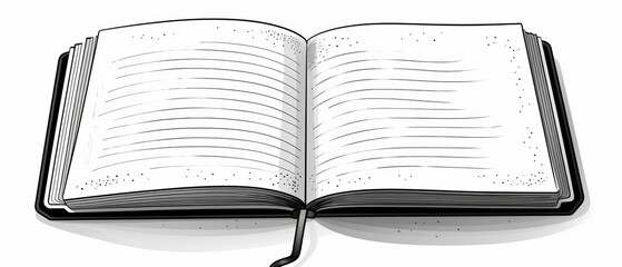 Obraz premium Stylish Diary on White Background for Journaling Inspiration Generative AI