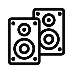 speaker vector icon on white background, audio speaker icon