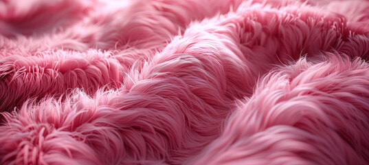 Seamless Pink Fur Background.