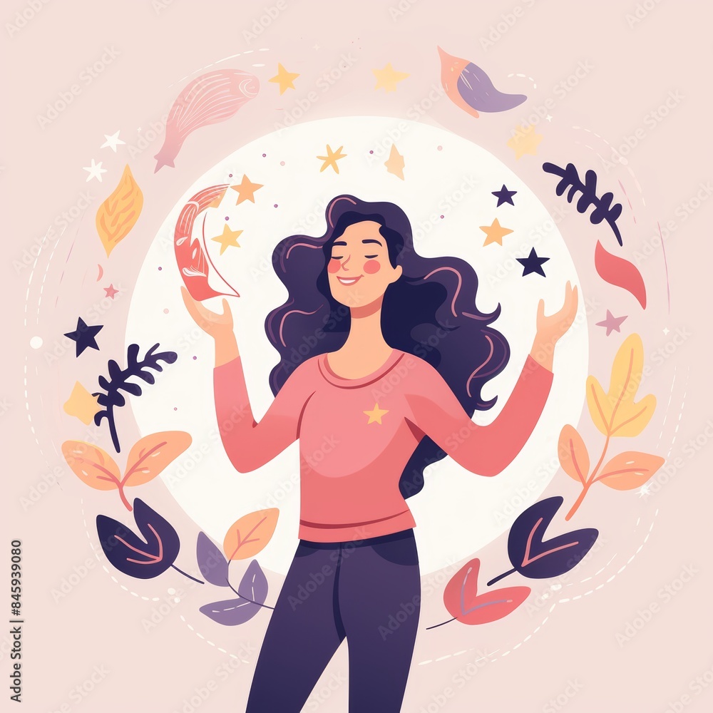 Poster building self esteem concept generative ai
