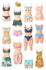 Beachwear photos of women in swimsuits for advertising, editorial or lifestyle use